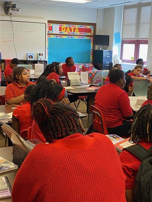 7th grade scholars in ELA class